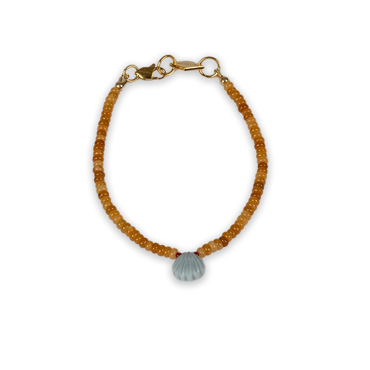 Amber Shell Tide Anklet