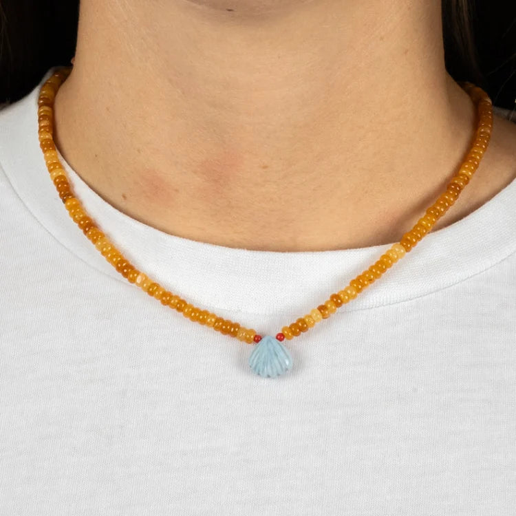 Amber Shell Tide Necklace