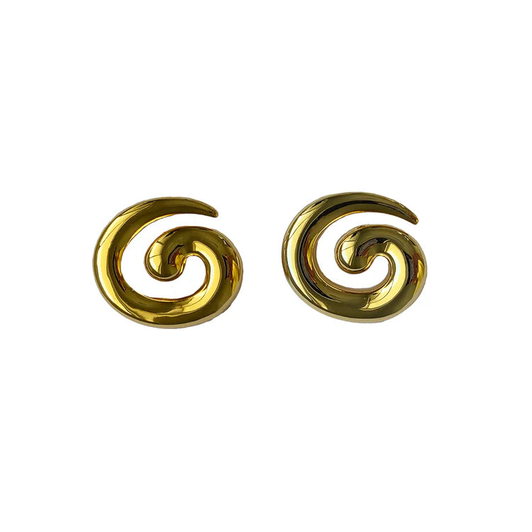 Gold Swirl Earrings