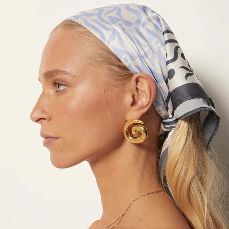 Gold Swirl Earrings