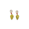 Lemon Quartz Shell Earrings