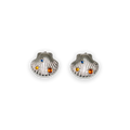 Silver Scallop Shell Stud Earrings