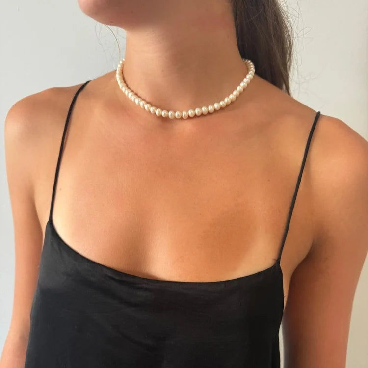 Vintage White Pearl Choker